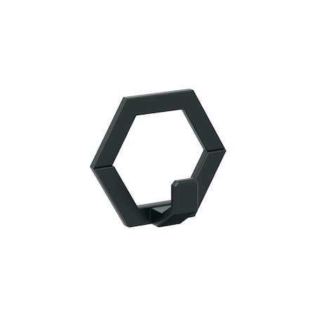 Amerock Prismo Contemporary Single Prong Matte Black Wall Hook HBX37015MB